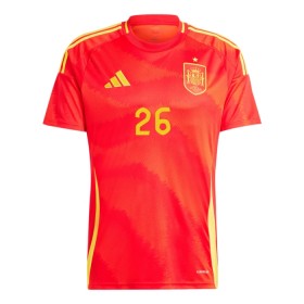 Fotbalové dres Španělsko Pedri 26 Domácí ME 2024 Krátký Rukáv